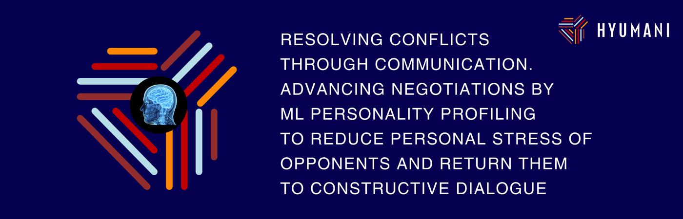 hyumani - ML personality profiling for personalized talking points, image, arguments, messages to resolve conflicts by reducing stress of opponents through their personal qualities